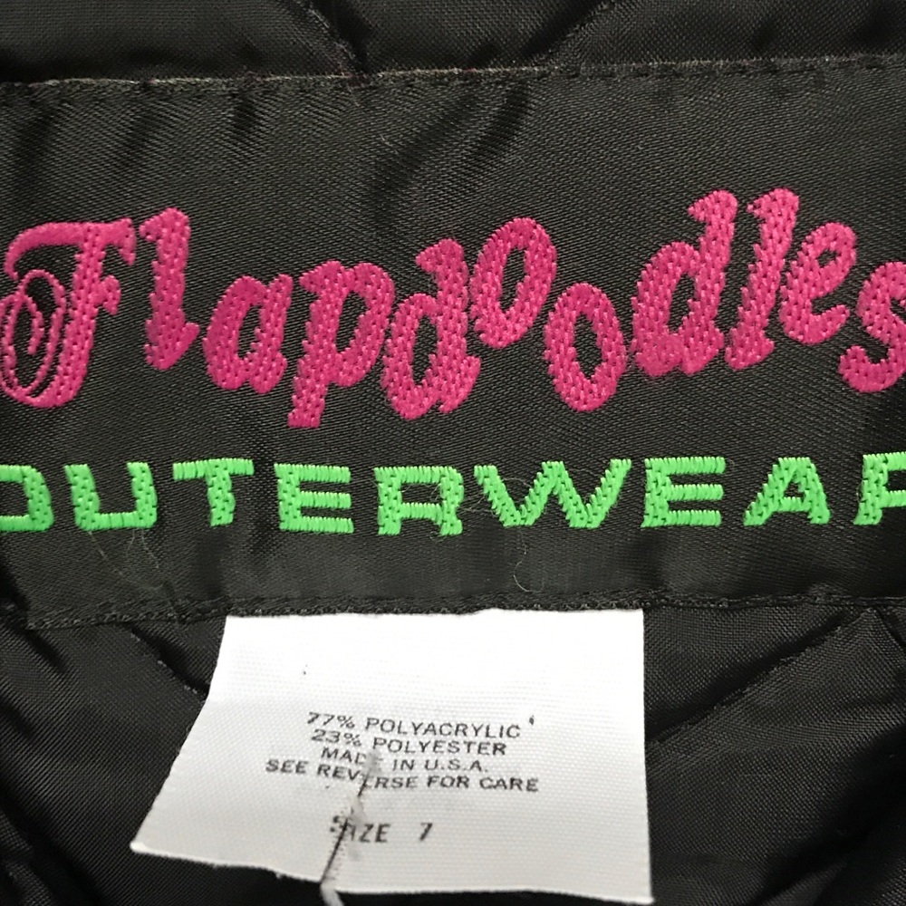 Like new boutique Flapdoodles poodle fur coat Sz 7 - Picture 3 of 5